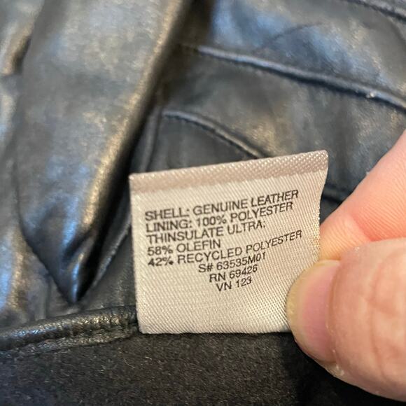 Wilsons Leather Gloves Mens Size Large Thinsulate Ultra Lined Adjustable Black - Picture 7 of 10